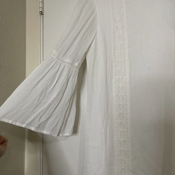 NEW! KUT from the Kloth white long sleeve Boho dress US 2 $128 D - Picture 5 of 6